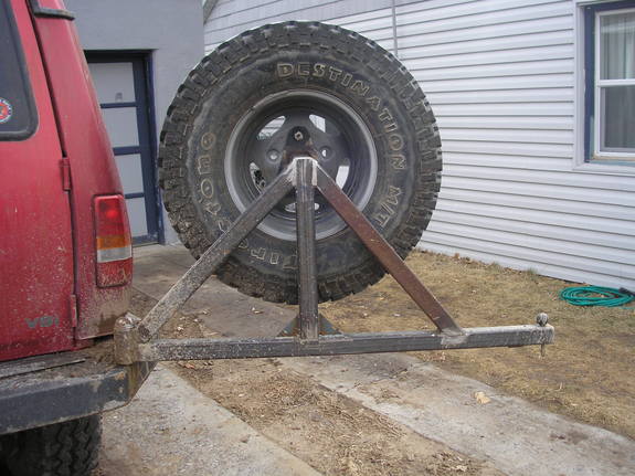 Homemade jeep spare tire carrier #4
